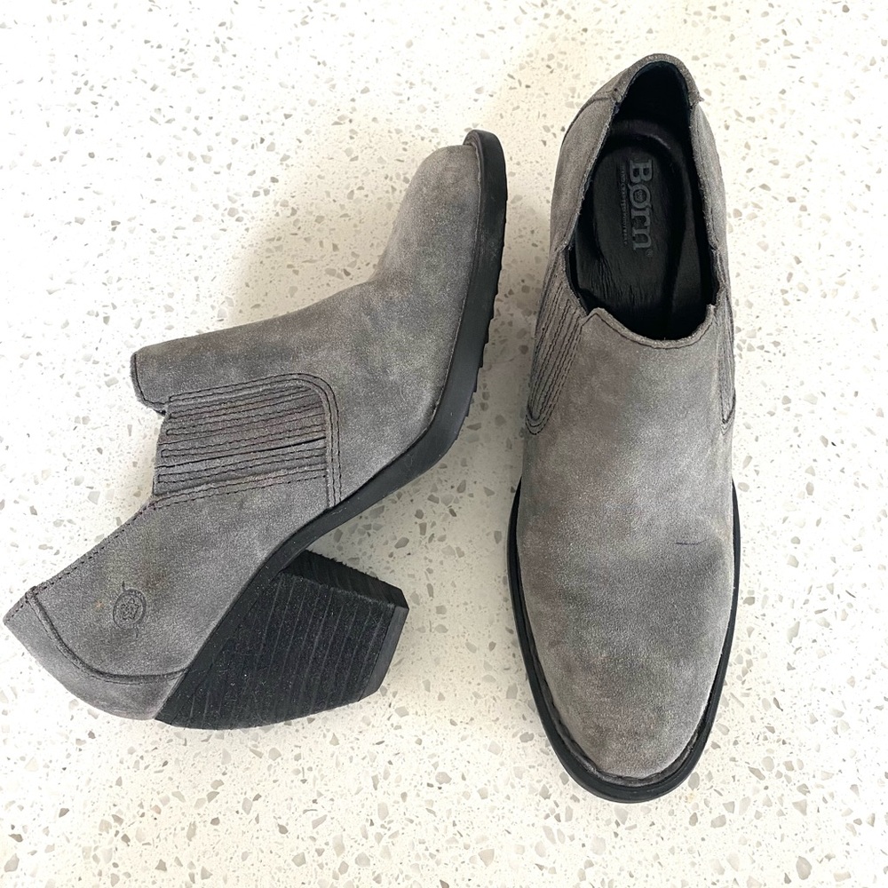 COPY - Born Fredrika great suede slip on heels 6.5